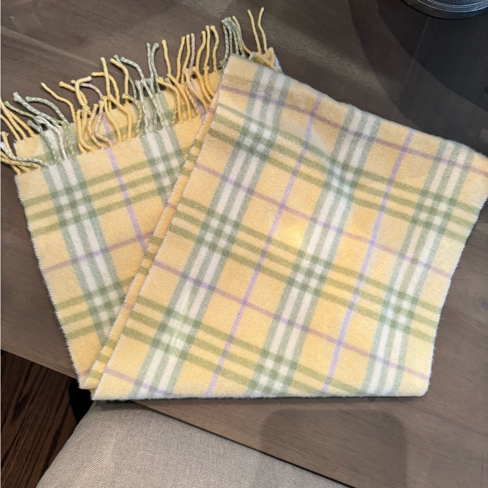 Yellow Burberry Scarf